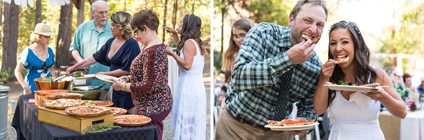 shaver lake village hotel California destination wedding reception food