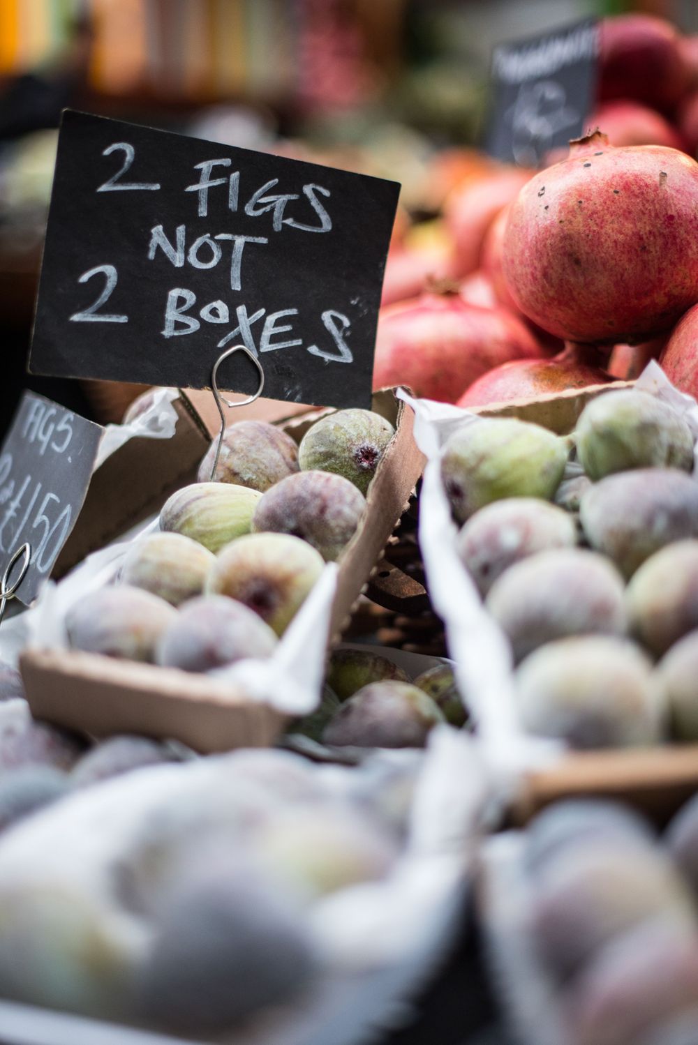 Fig display at Borough Market, London
