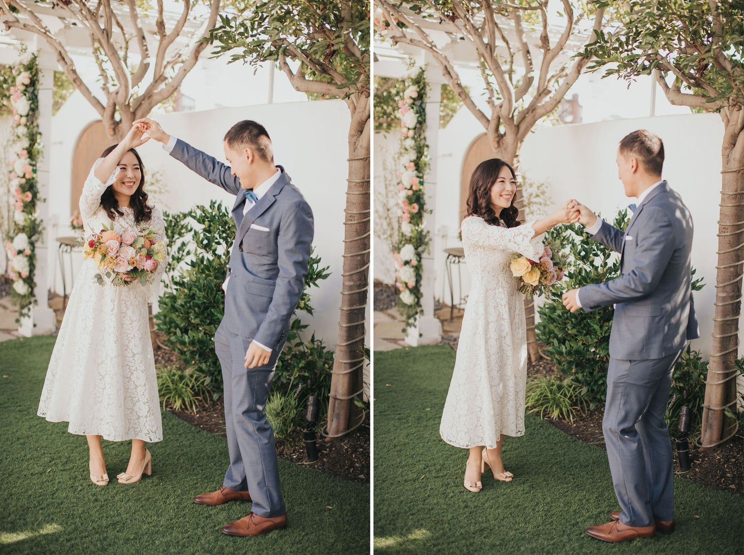 groom checking out bride at verandas manhattan beach