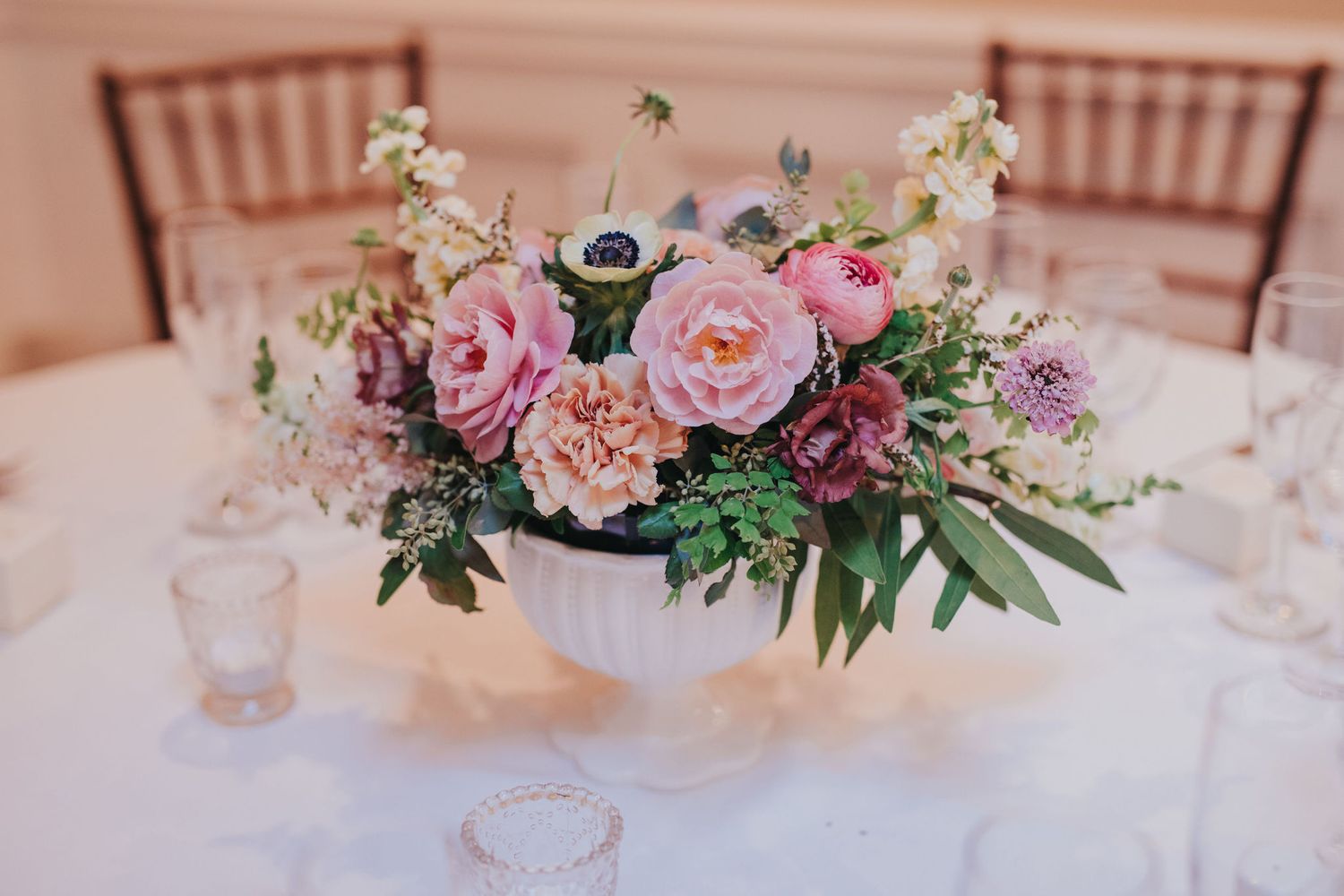 floral centerpiece at verandas manhattan beach