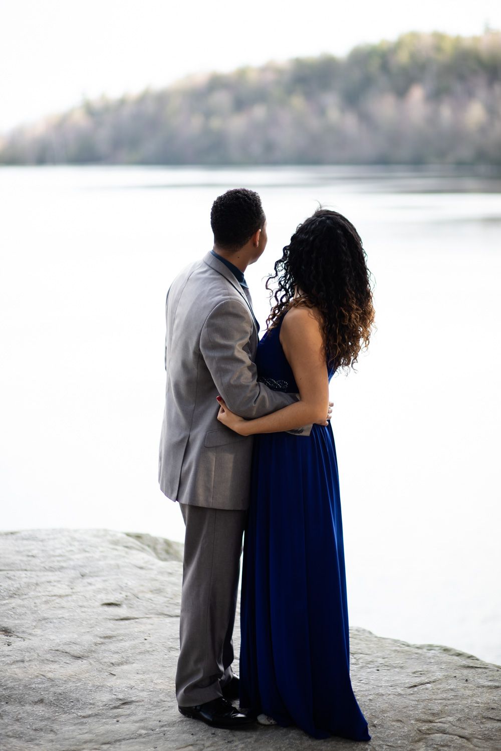 Couples engagement portrait at Minnewaska State Park