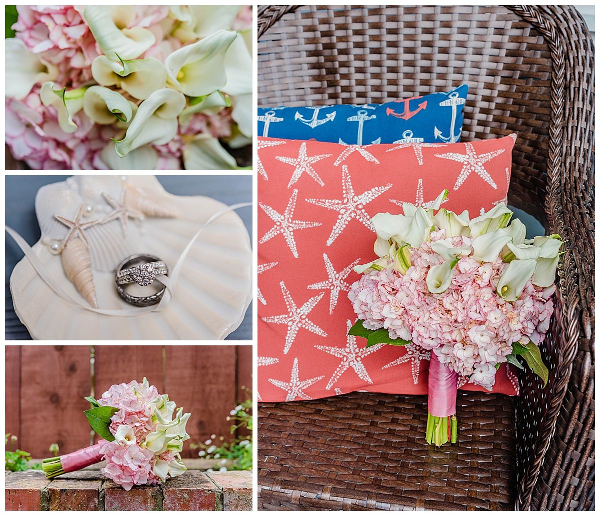 monterey california beach house destination wedding rings bouquet