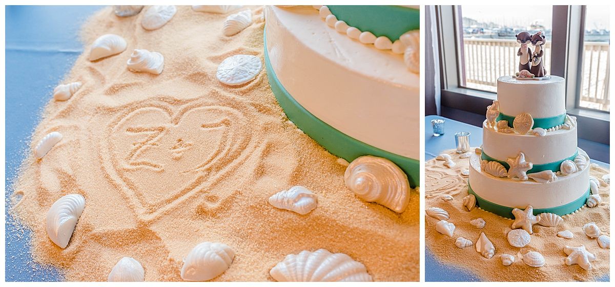 monterey california beach house destination wedding cake
