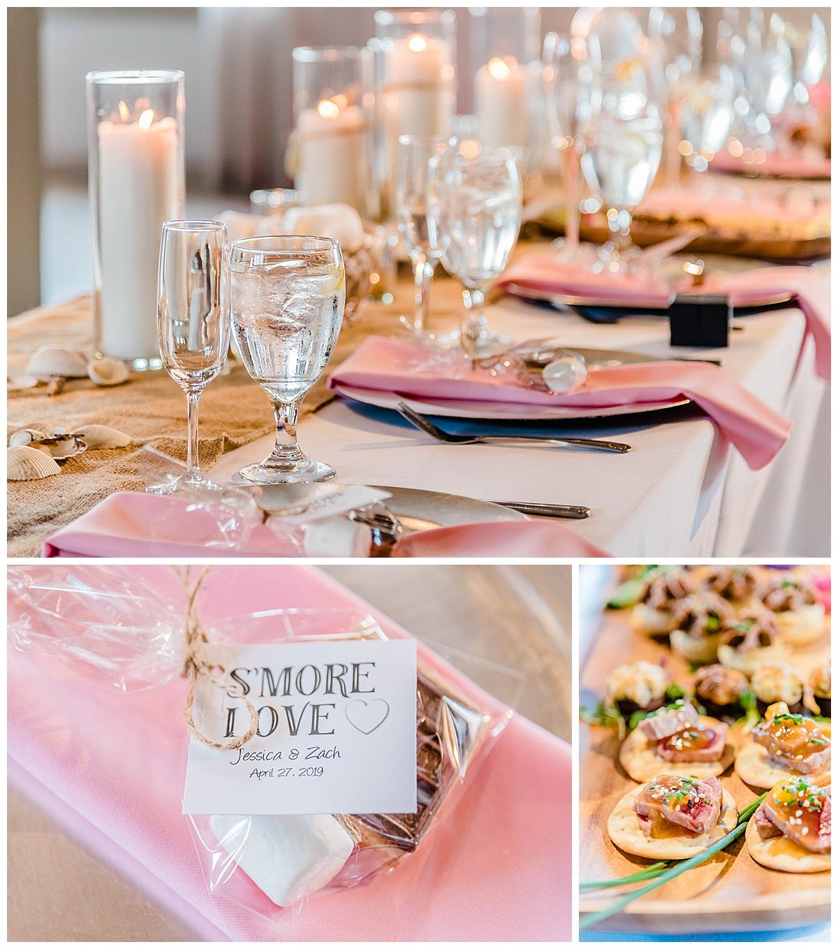 monterey california beach house destination wedding reception favors