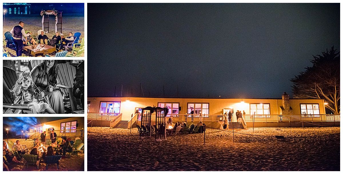 monterey california beach house destination wedding reception