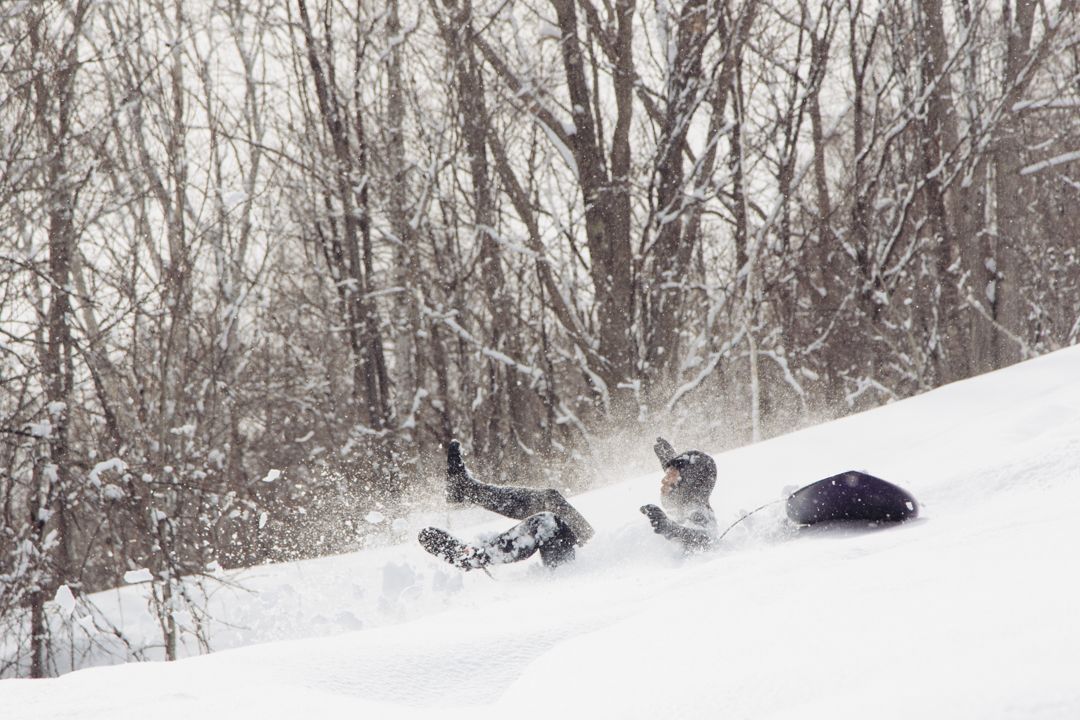 Funny Surf snowboard wipeout bail winter Japan
