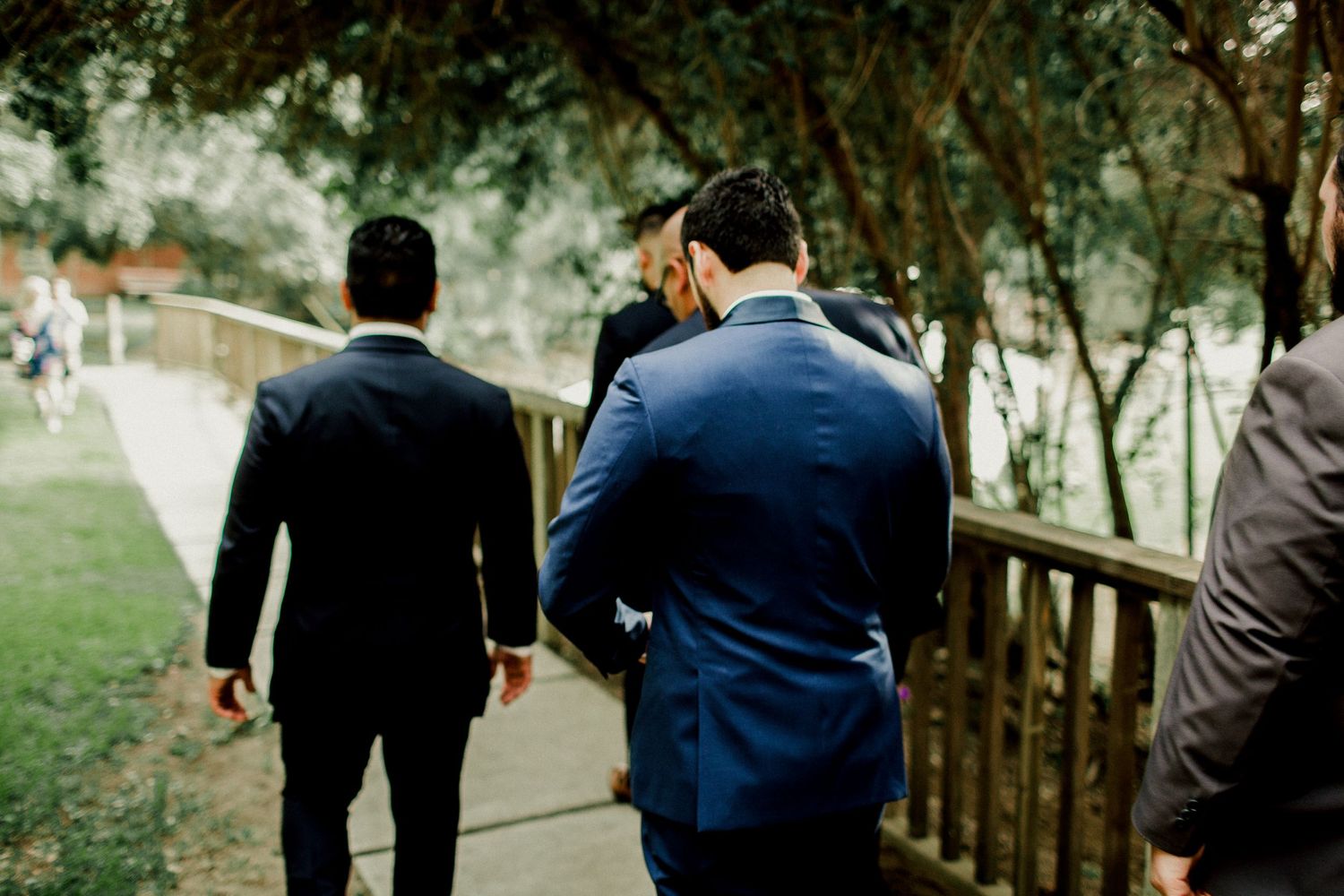 groom walking away
