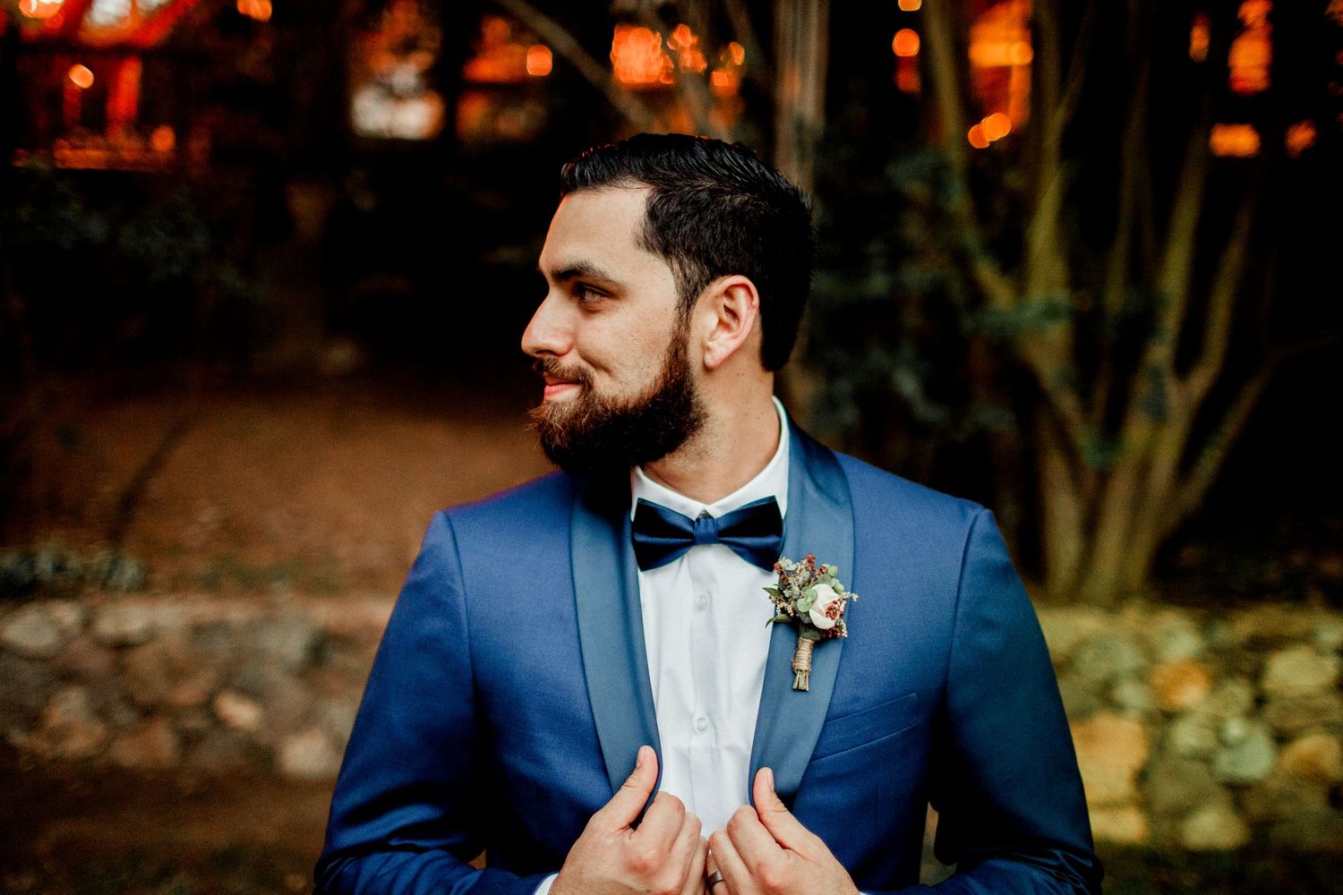 side profile of groom portraiture