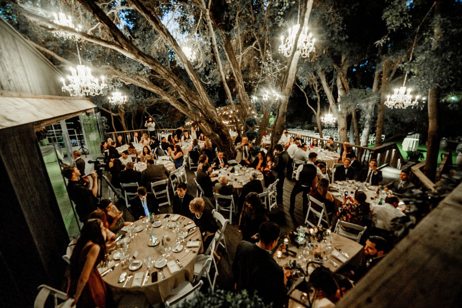 reception detail wide shot of birch room calamigos ranch malibu