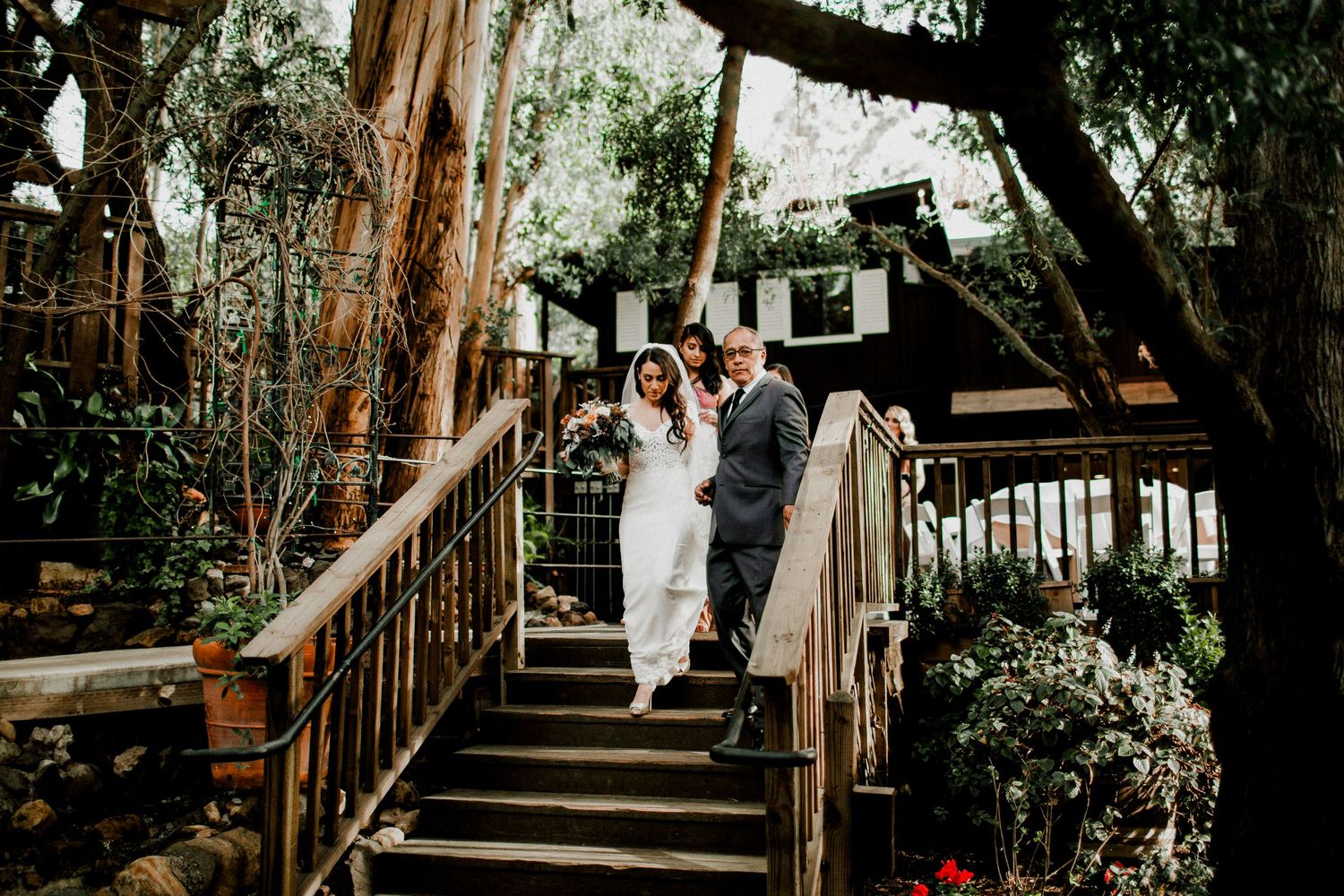 bride walking down with dad
