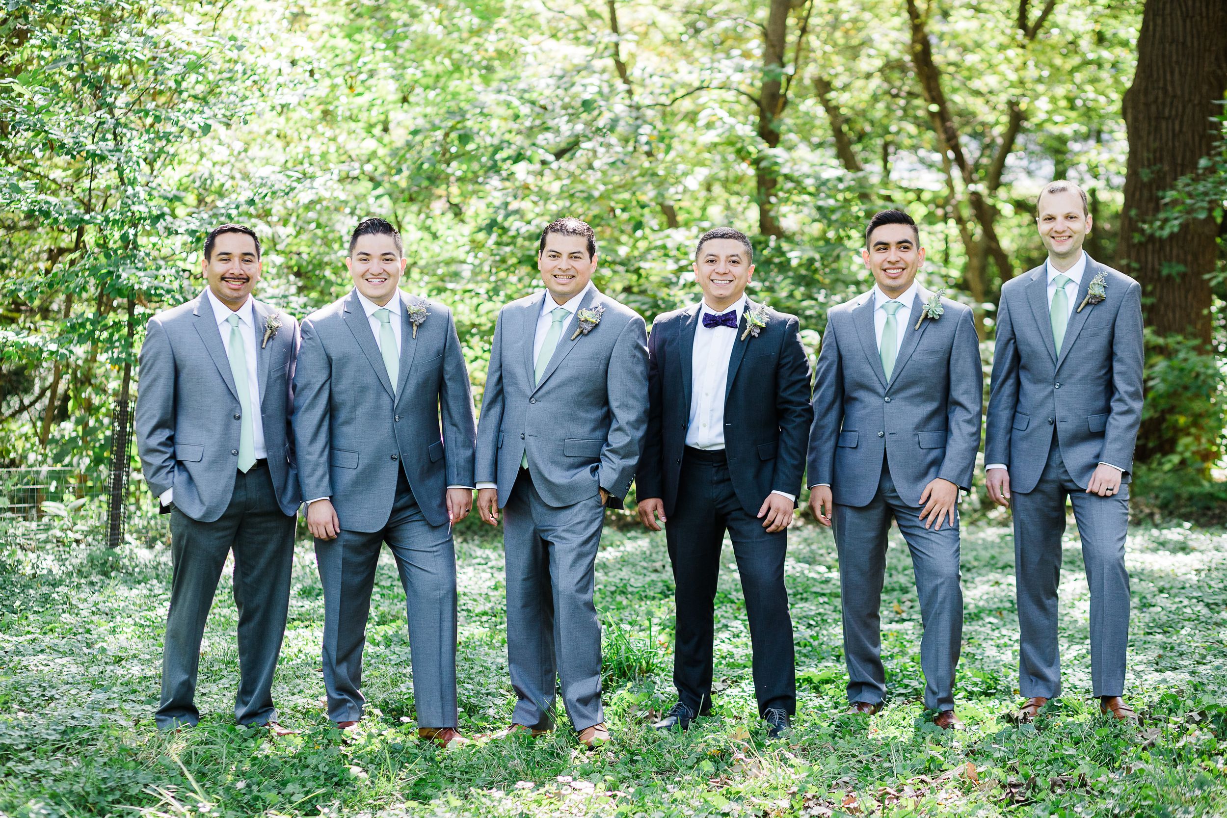 Groom and groomsmen by Hudson Valley wedding photographer