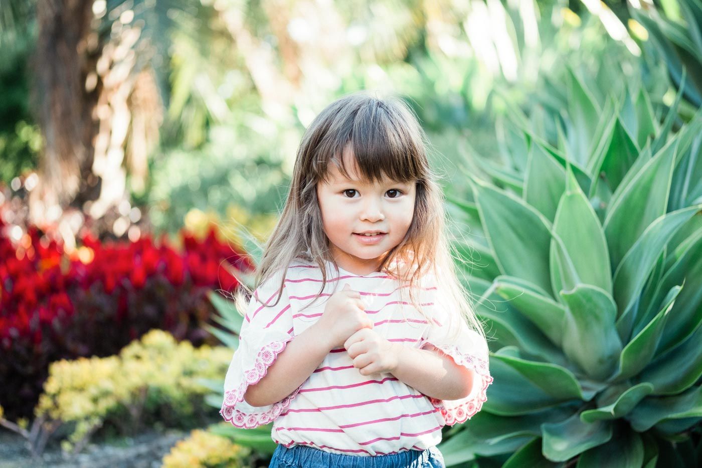 Family portrait of little girl