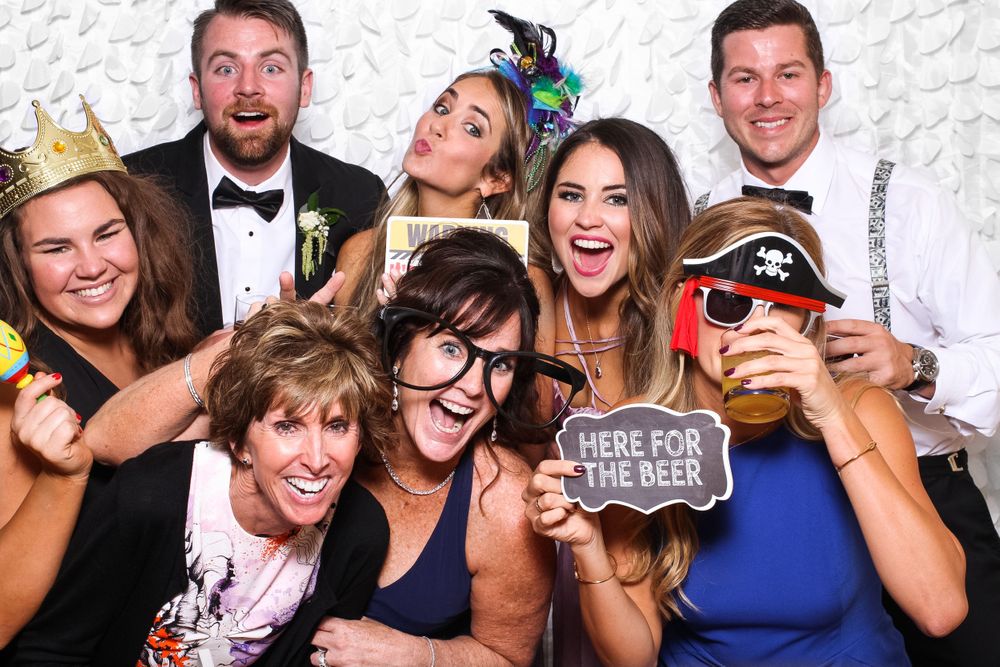 Wedding guests at Gigglebox Photo Booth