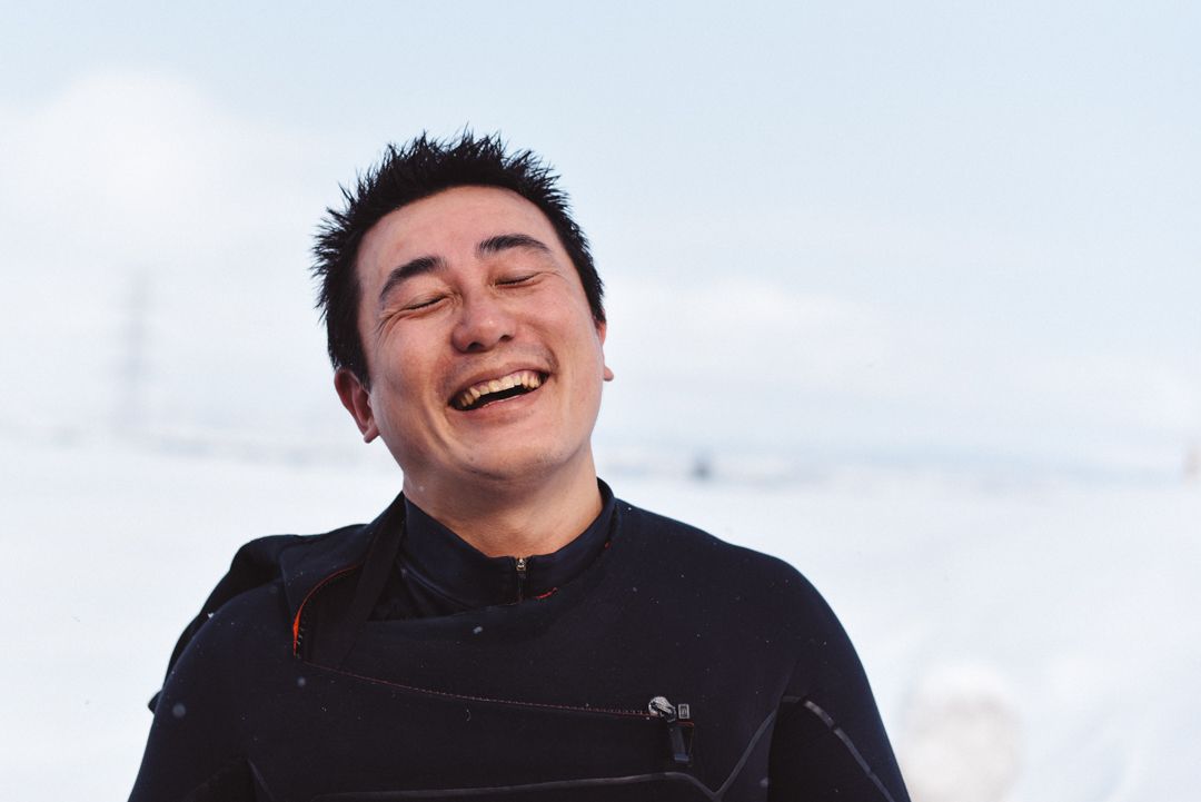 Hideki Yamanaka-san, Japanese surfer, Hokkaido local