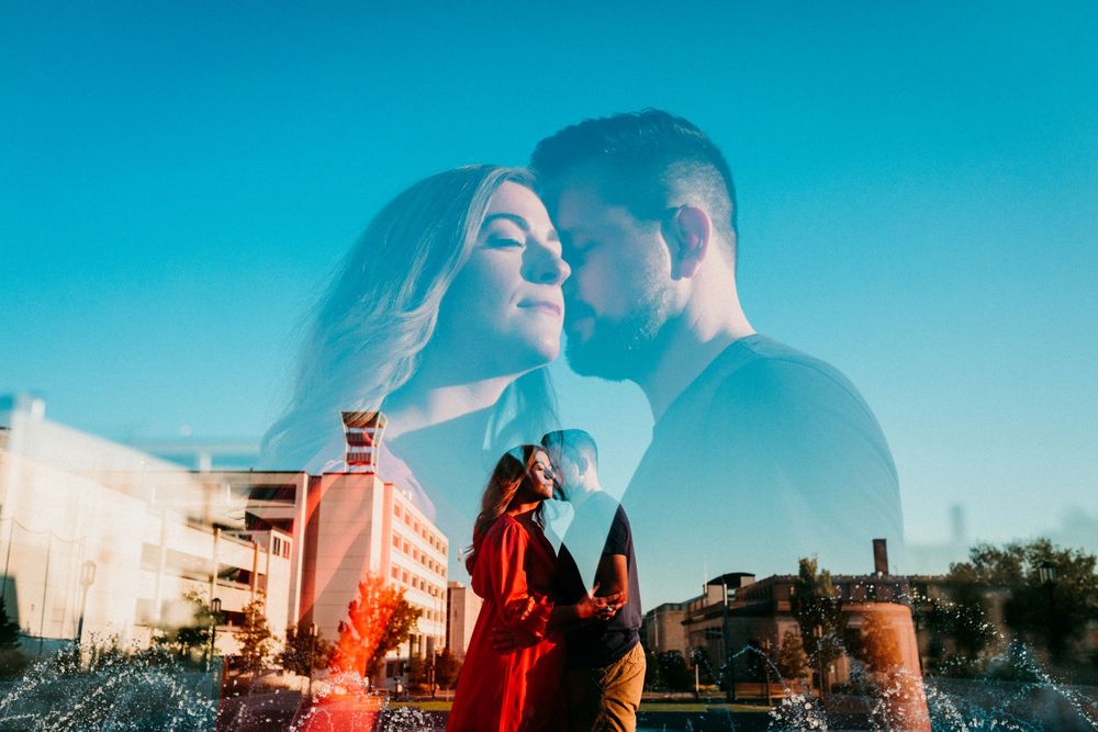maternity photo & double exposure