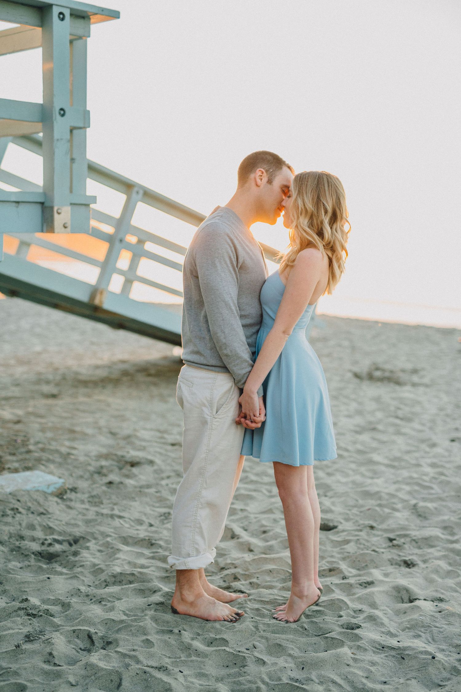 lifeguard tower engagement photo