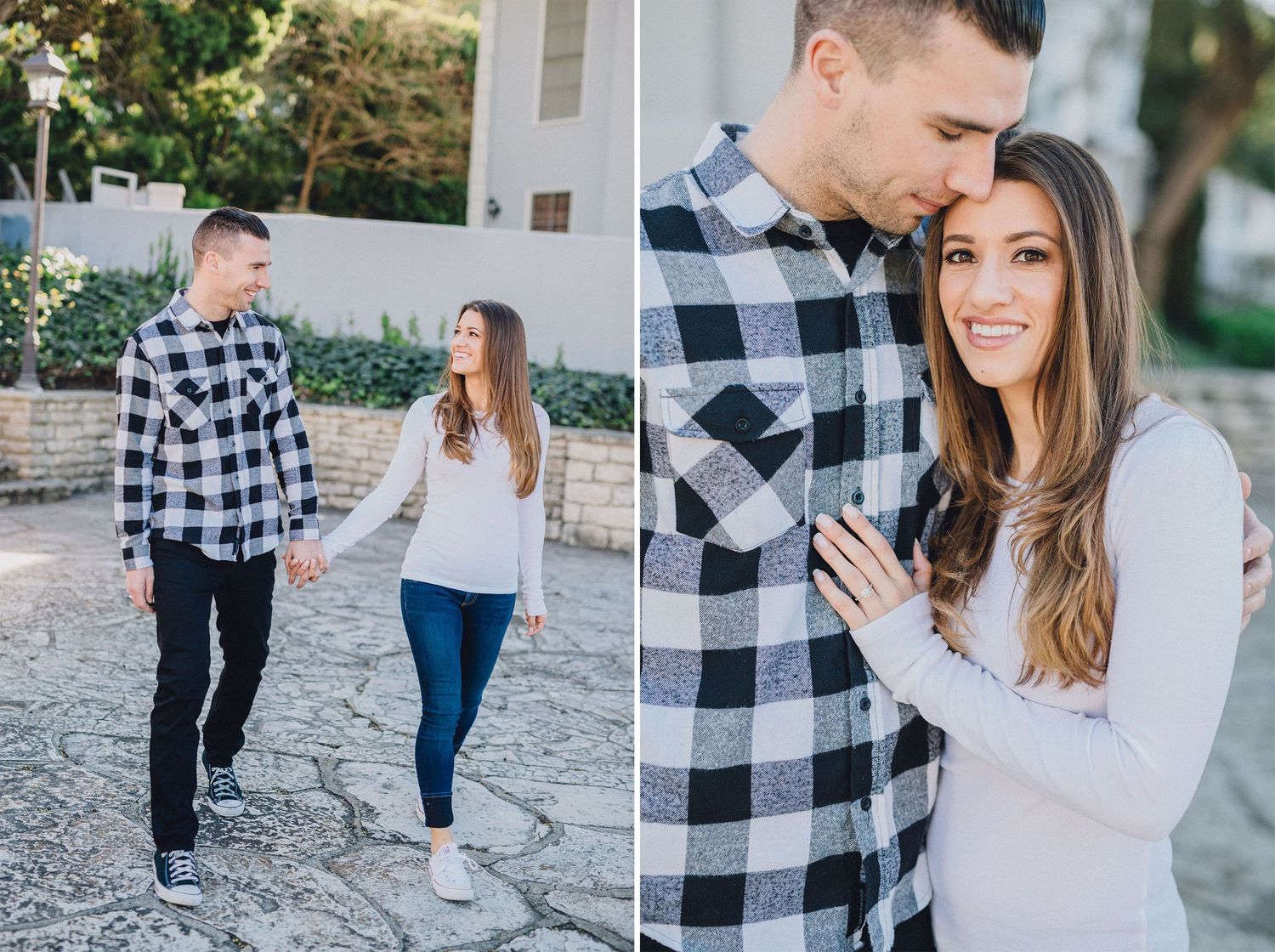malaga cove library engagement photo