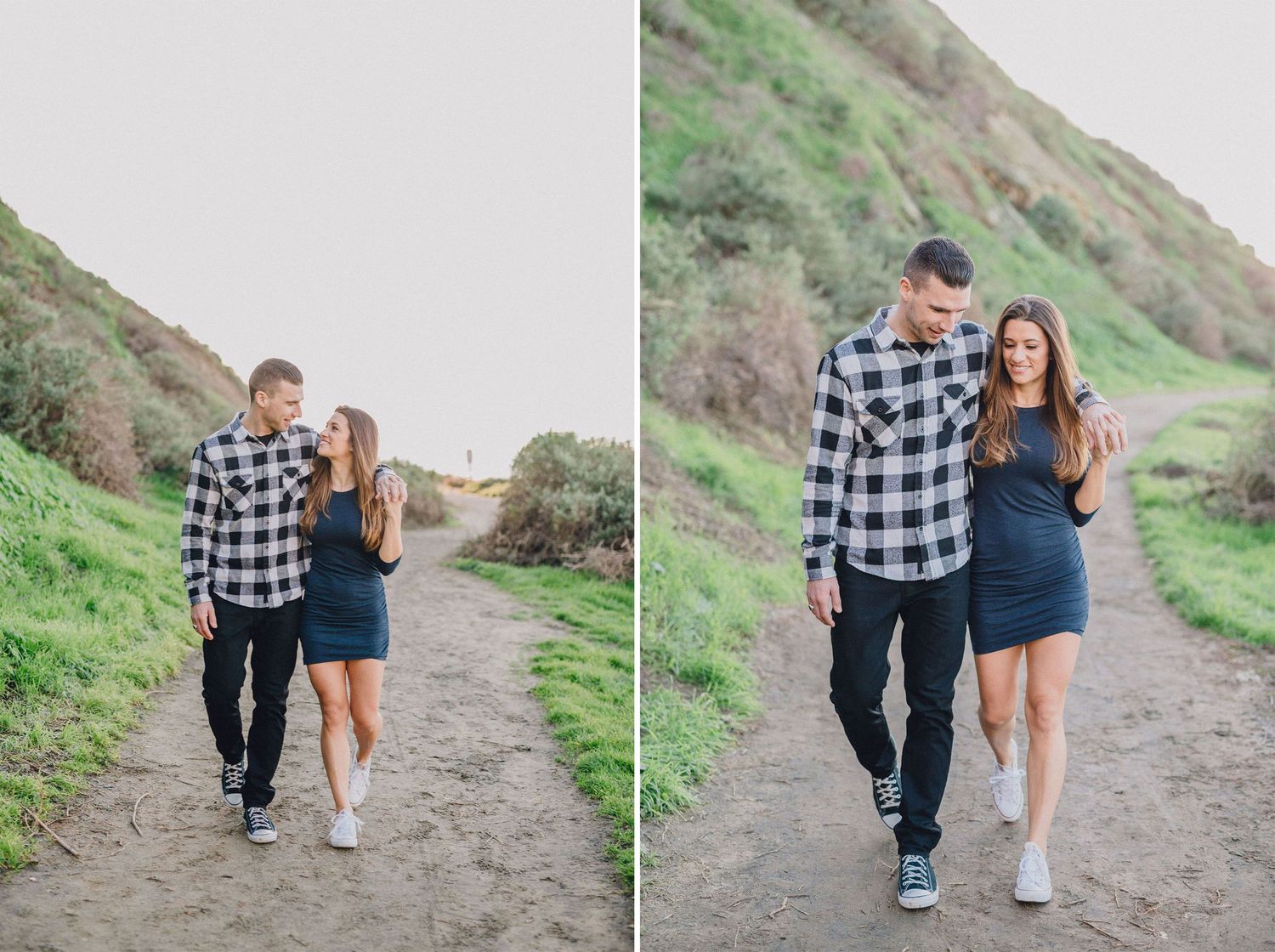 palos verdes beach trail engagement photo