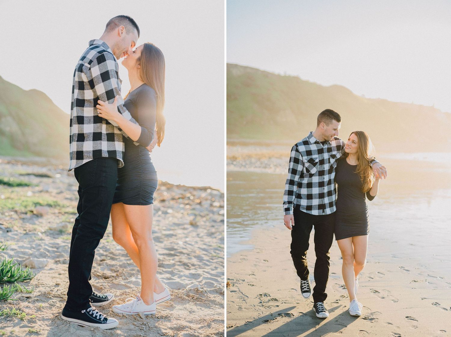 engagement photo at palos verdes beach