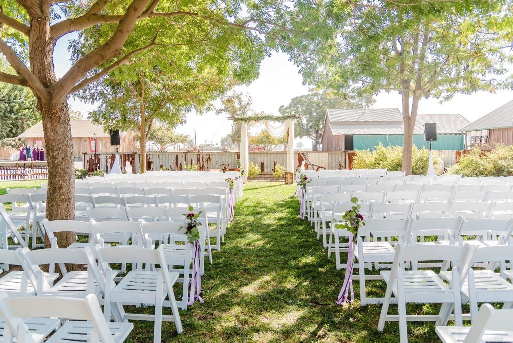Central Valley visalia California barn wedding ceremony decor