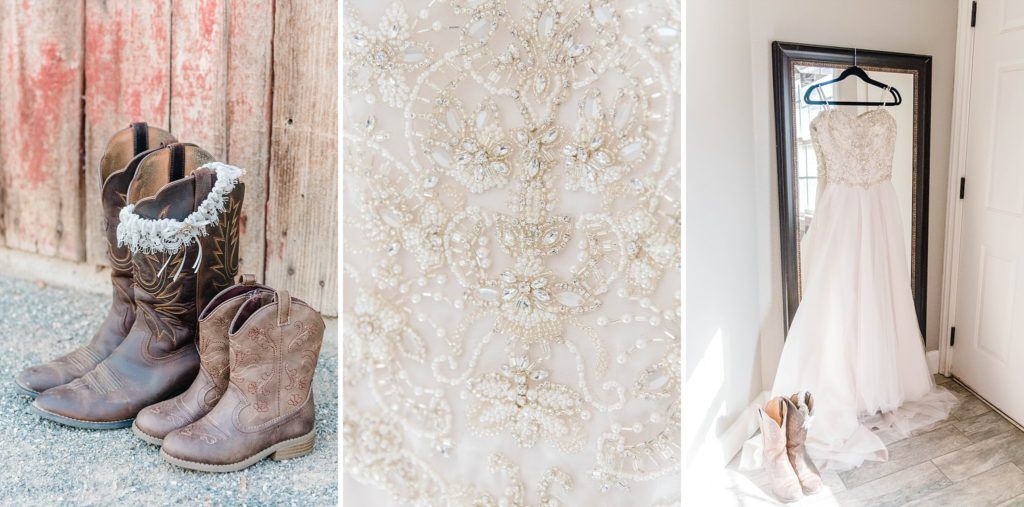 Central Valley visalia California barn wedding boots dress