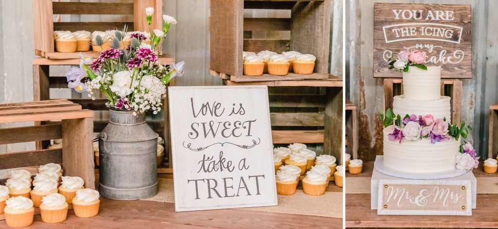 Central Valley visalia California barn wedding reception cake