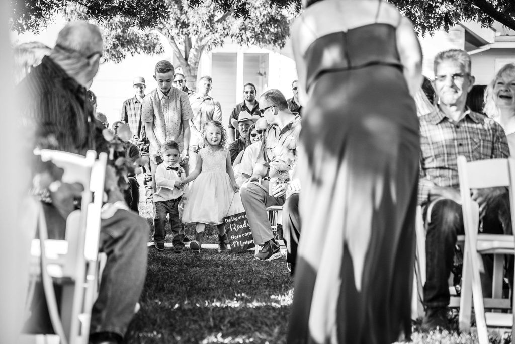 Central Valley visalia California barn wedding ceremony