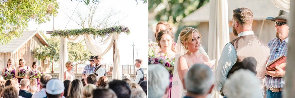 Central Valley visalia California barn wedding ceremony