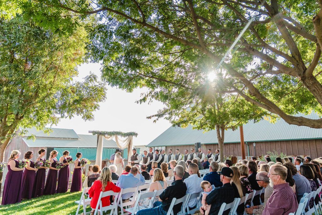 Central Valley visalia California barn wedding ceremony