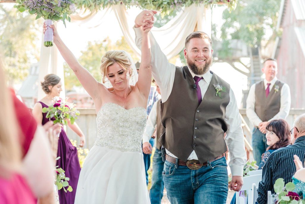 Central Valley visalia California barn wedding ceremony