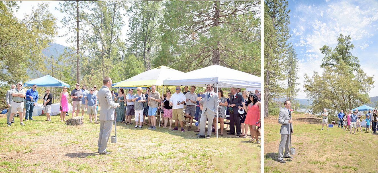 bass lake California destination wedding ceremony
