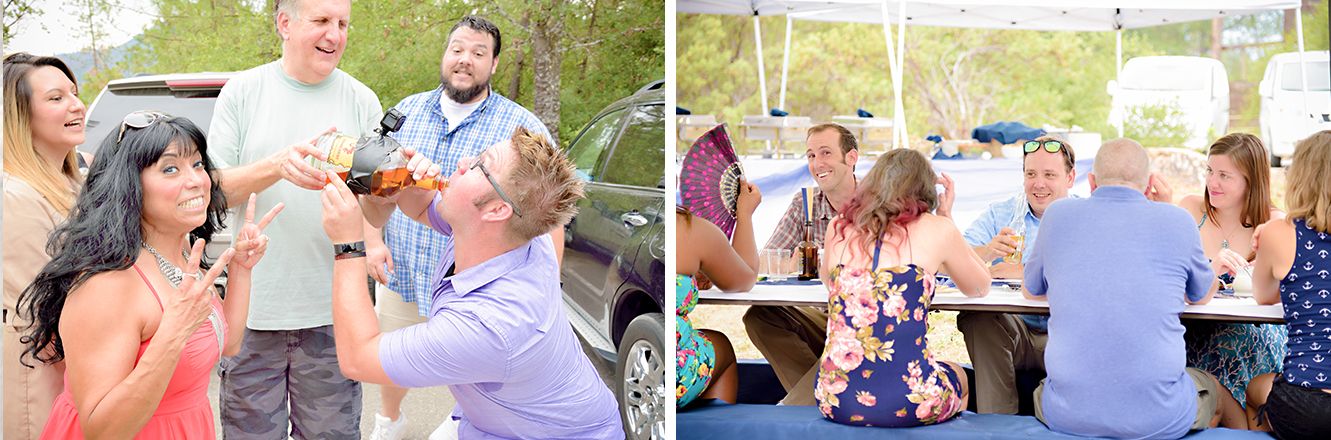 bass lake California destination wedding reception