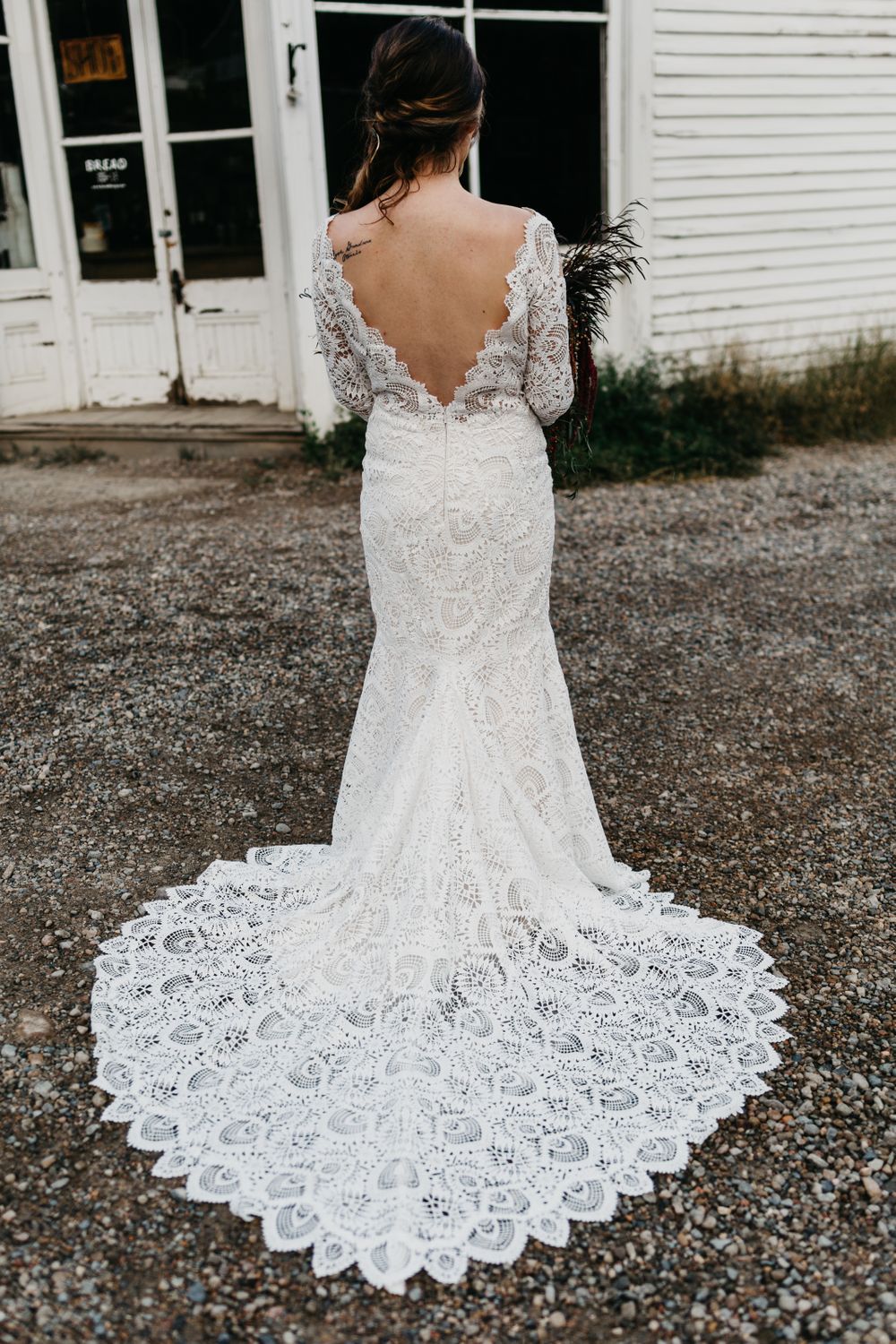Unique boho wedding dress Colorado Mountain