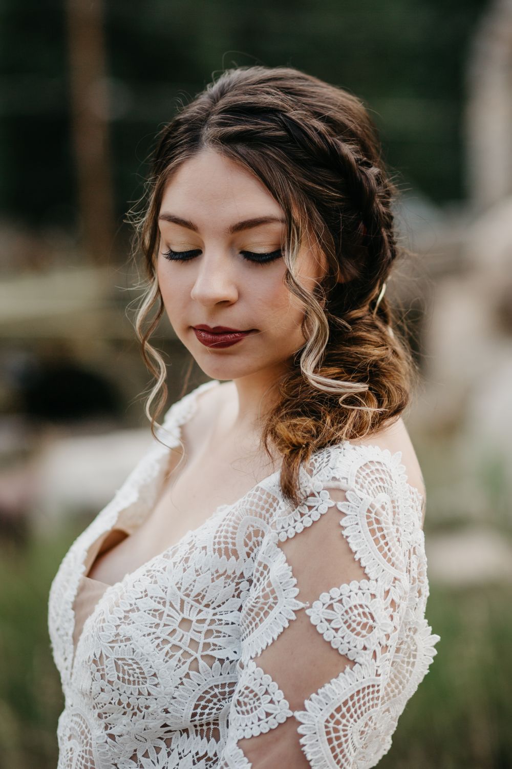 Unique boho wedding dress Colorado Mountain
