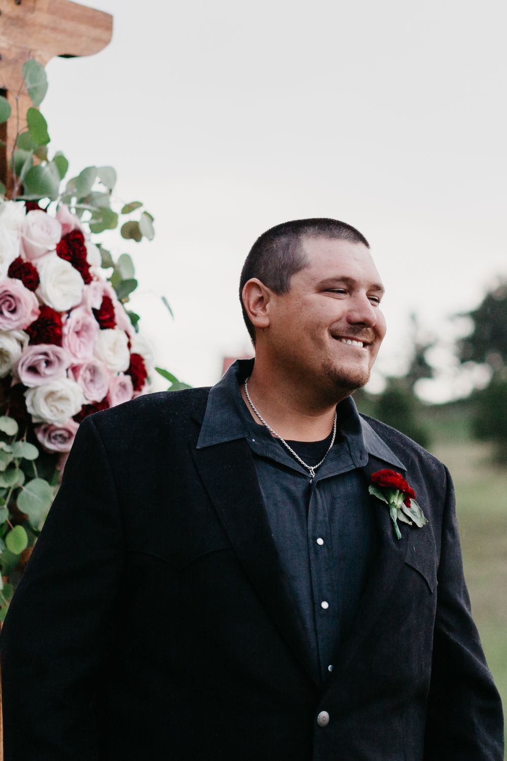 Groom First Look Colorado Wedding