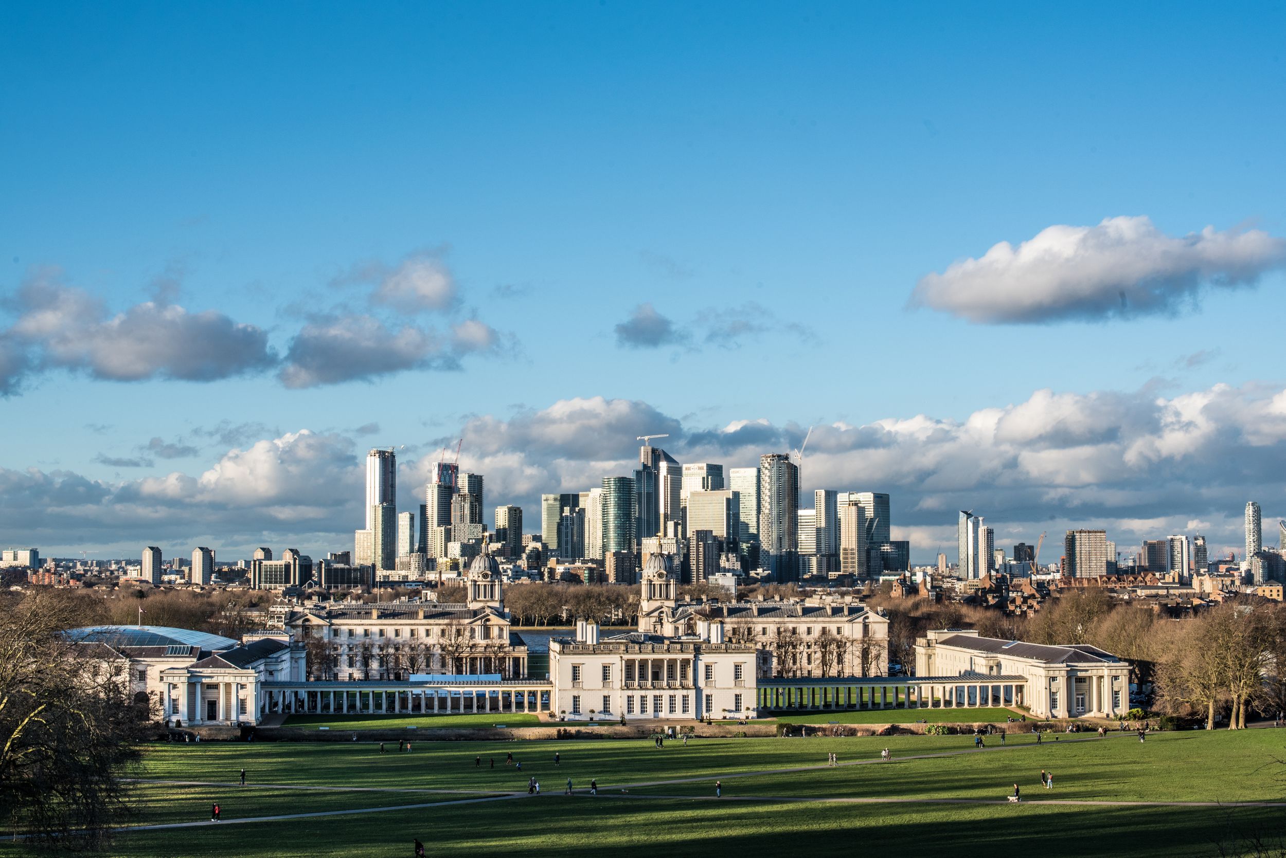 The city of London view from Greenwich