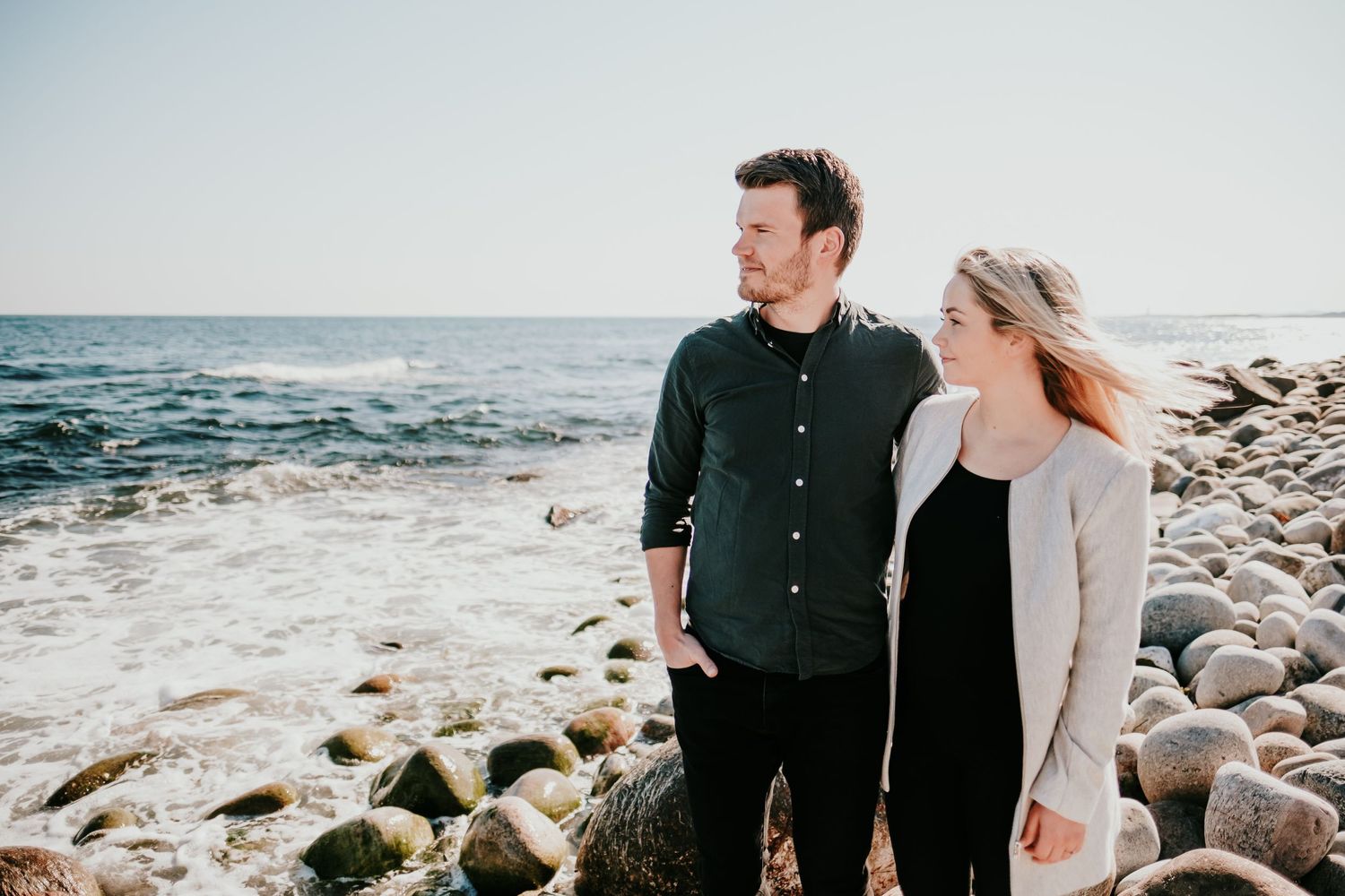Kjærstefotografering på Hove i Arendal ved sjøen