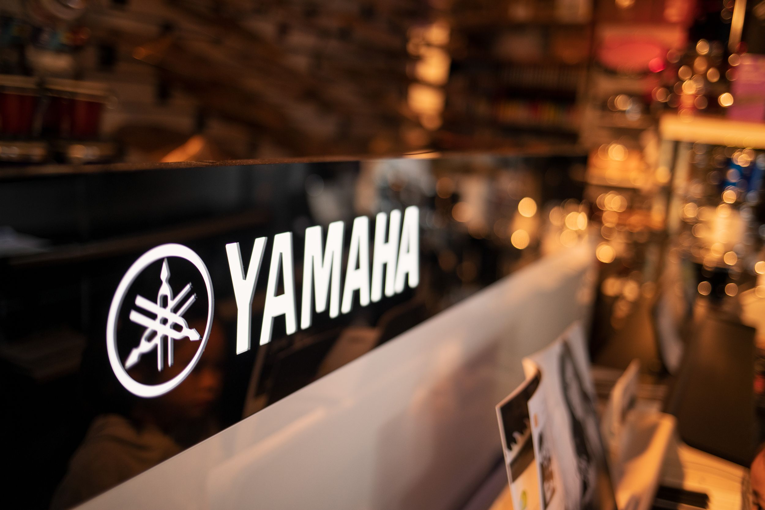 Yamaha branding in the showroom