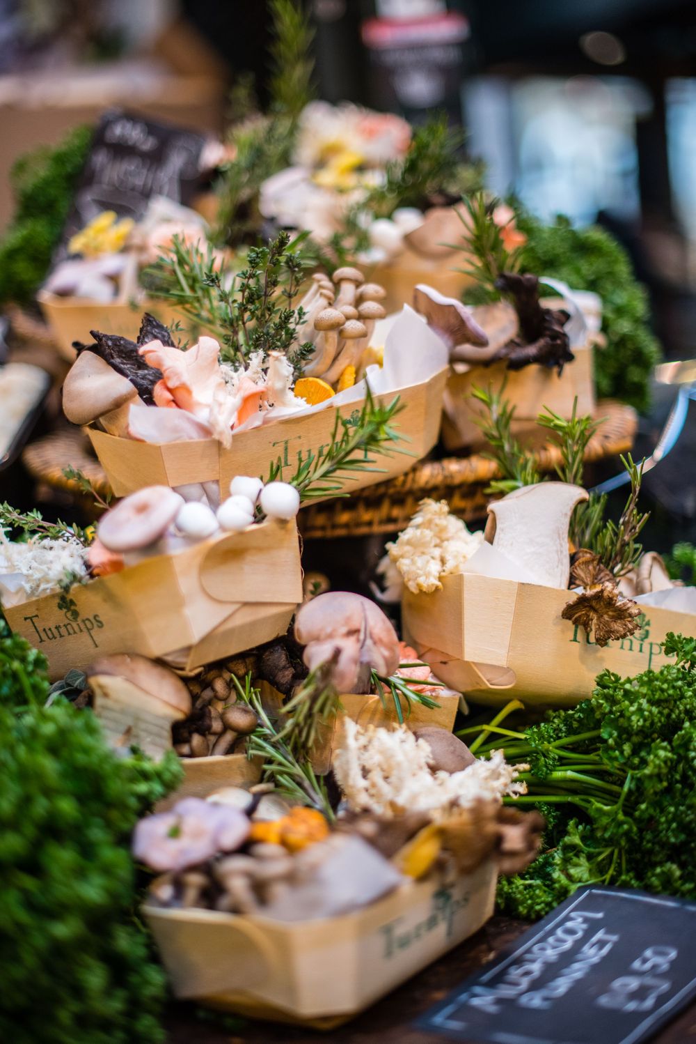 Mushrooms at Borough Market, London
