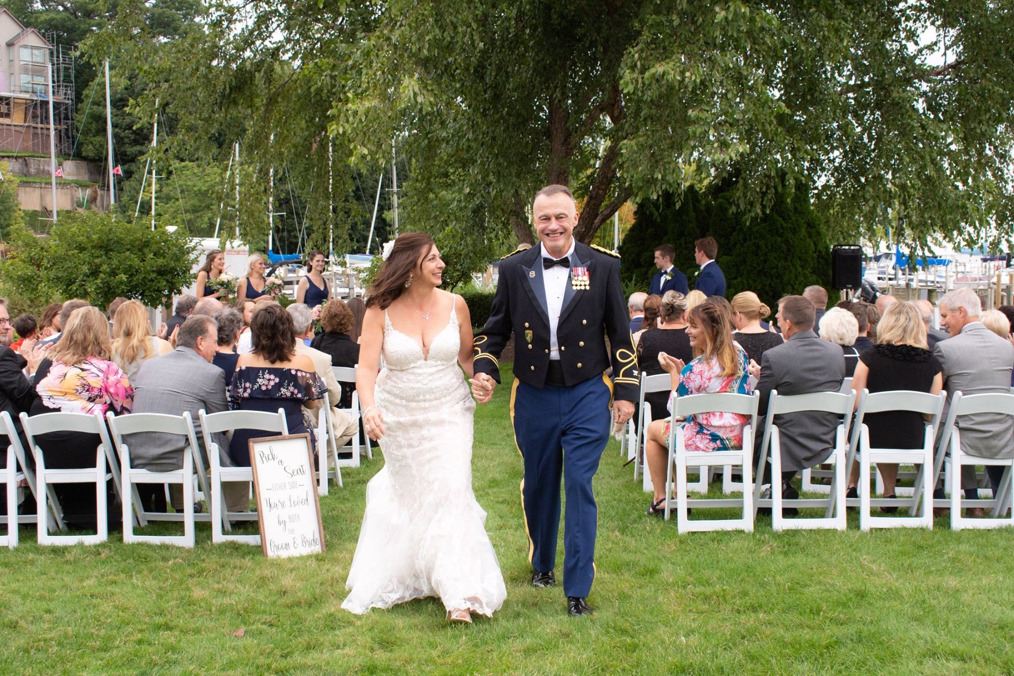 the exit! outdoor wedding, Cleveland Yachting Club, Ohio