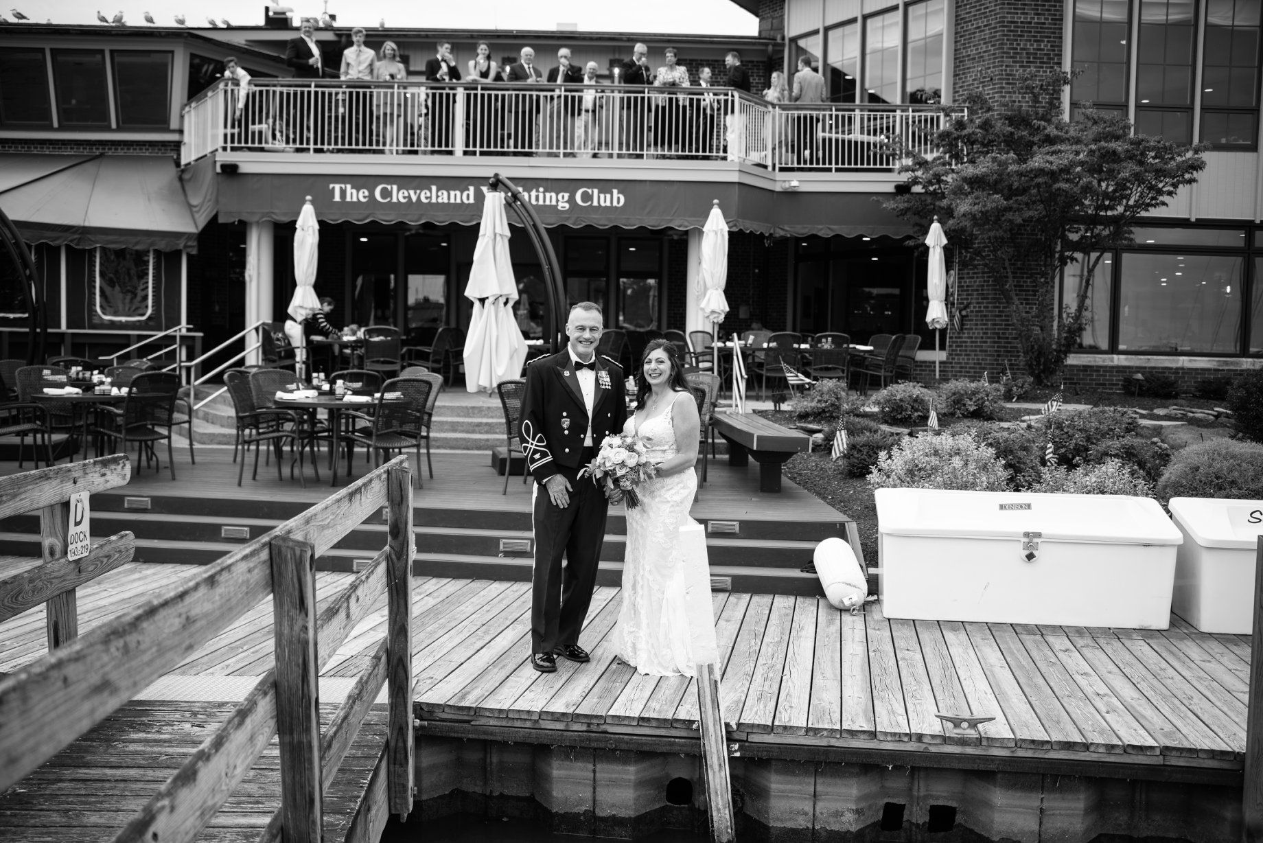 outdoor wedding, Cleveland Yachting Club, Ohio