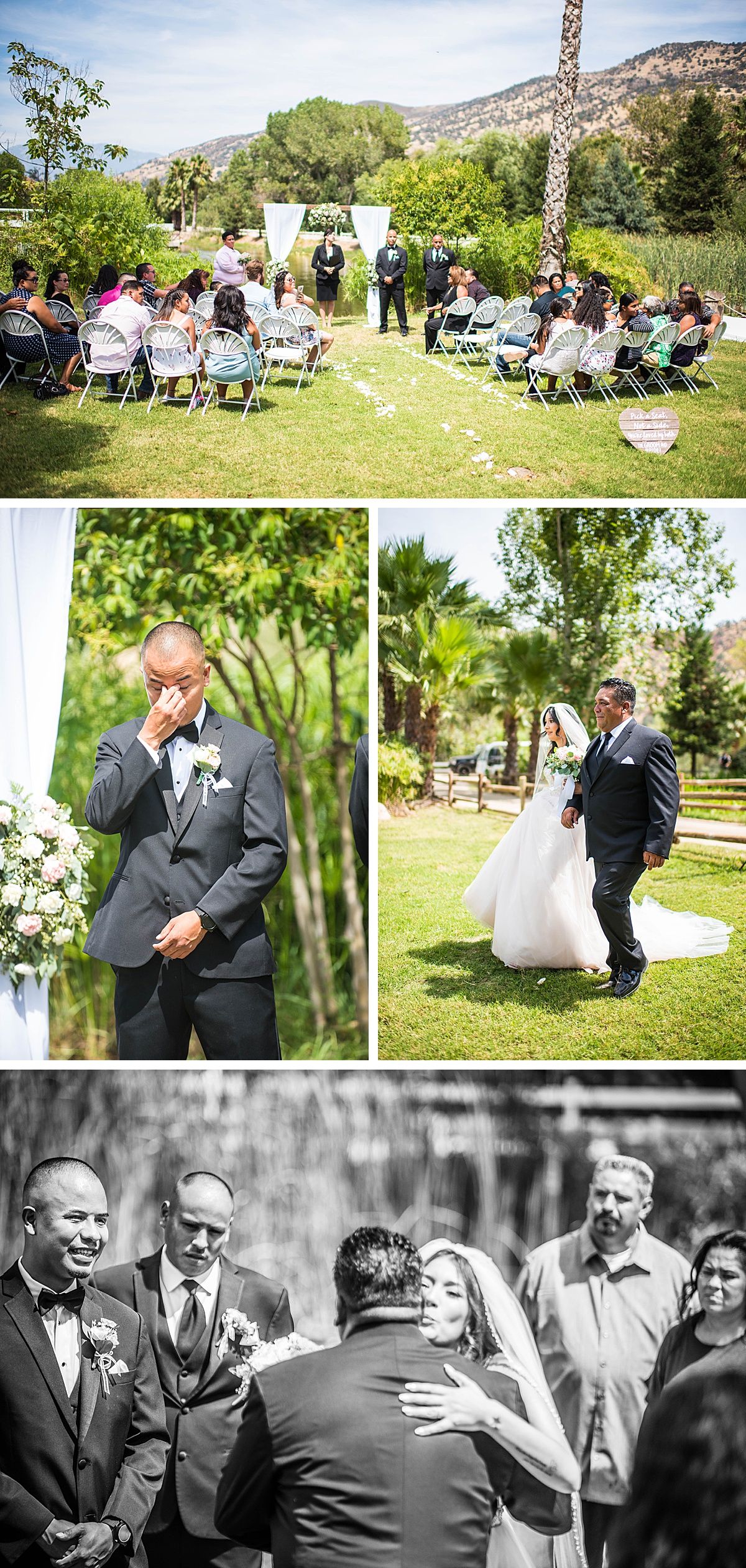 Springville Central Valley California Springville Ranch wedding ceremony