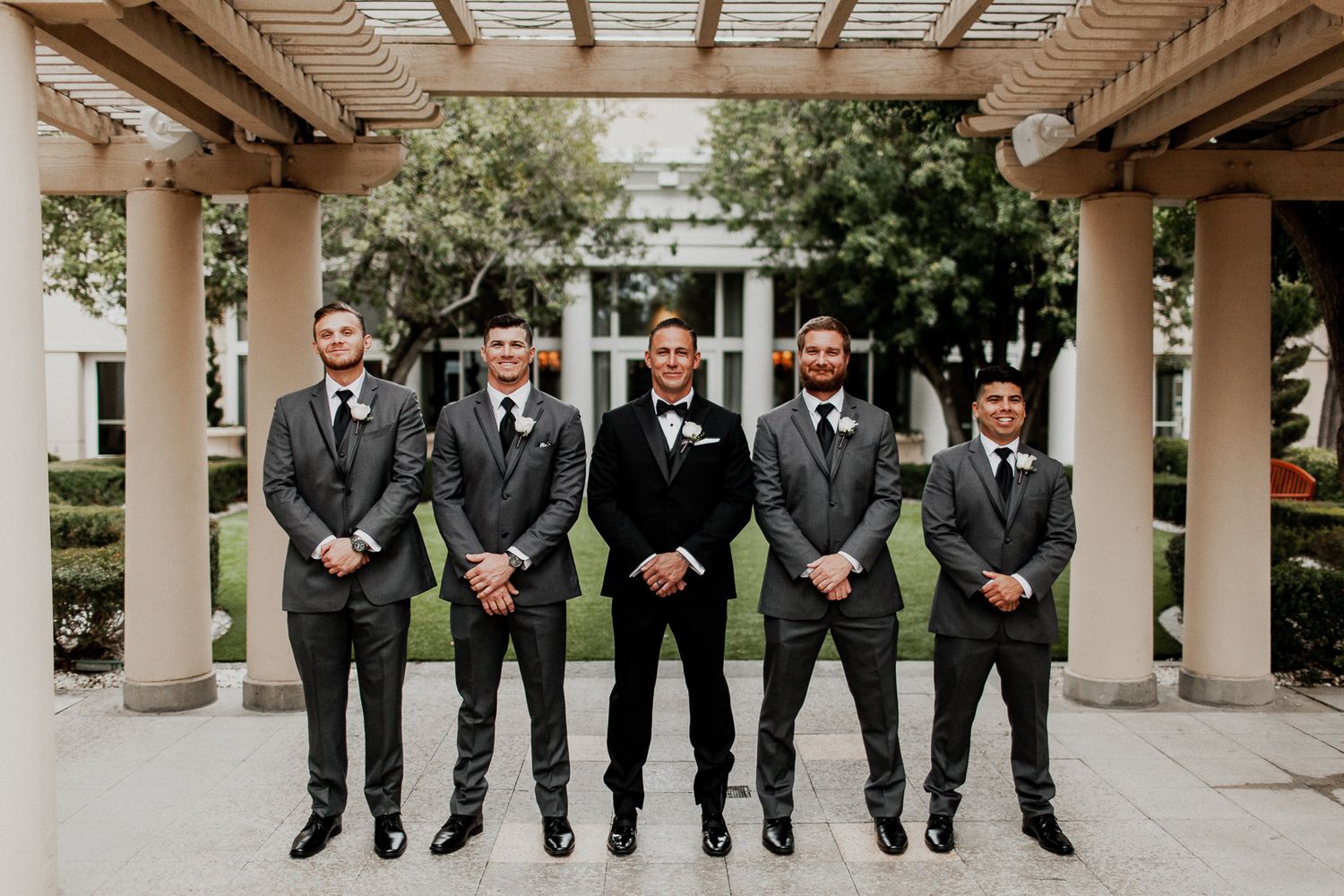 groomsmen formal picture standing