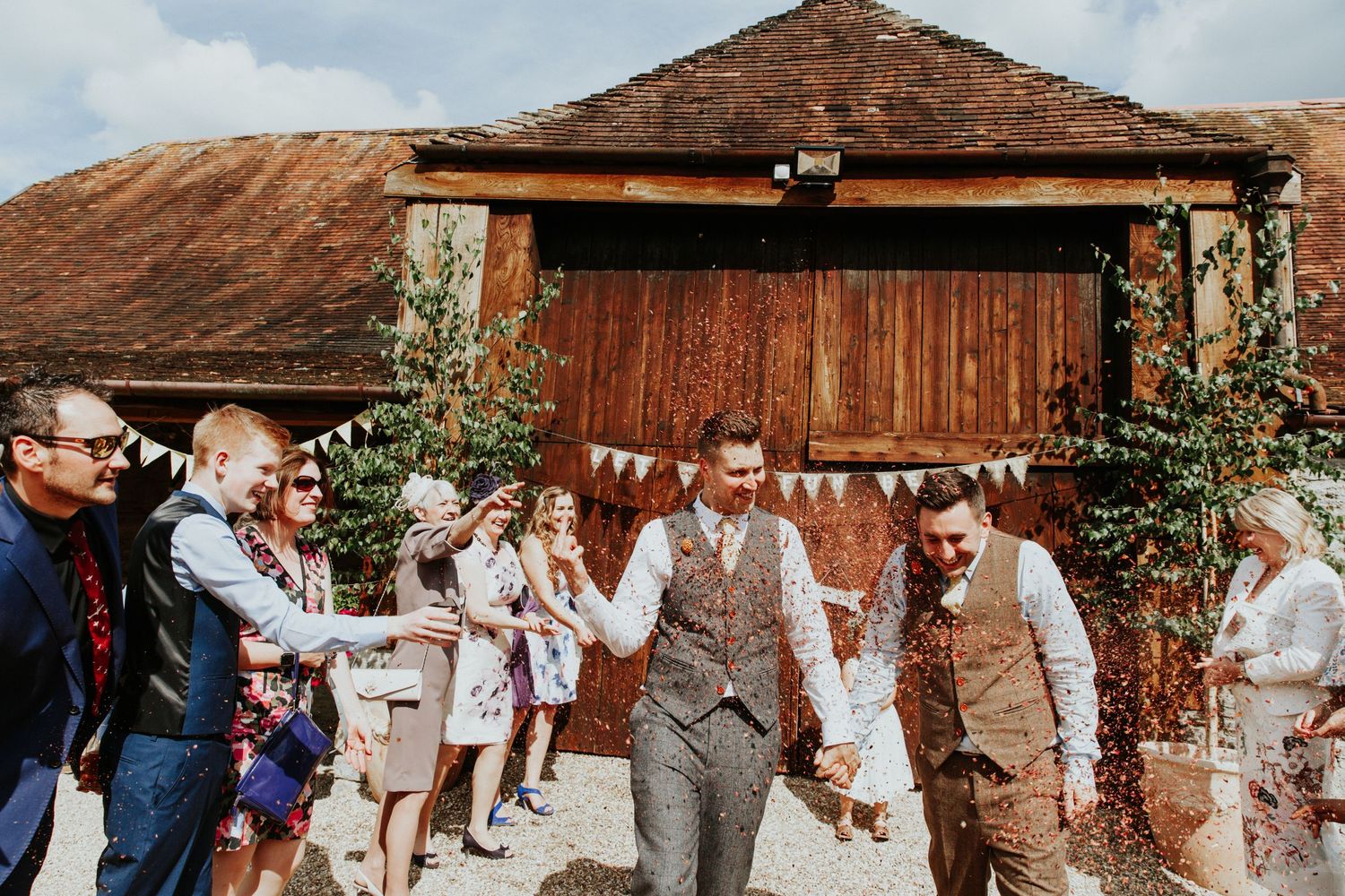 Stockbridge Farm Barn Wedding , Gay wedding , Dorset wedding photographer