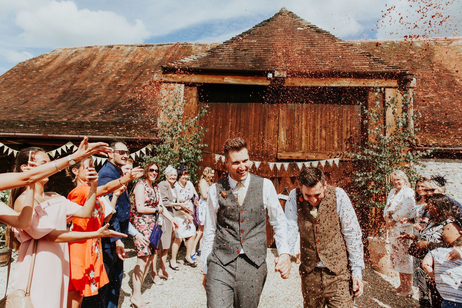 Stockbridge Farm Barn Wedding , Gay wedding , Dorset wedding photographer