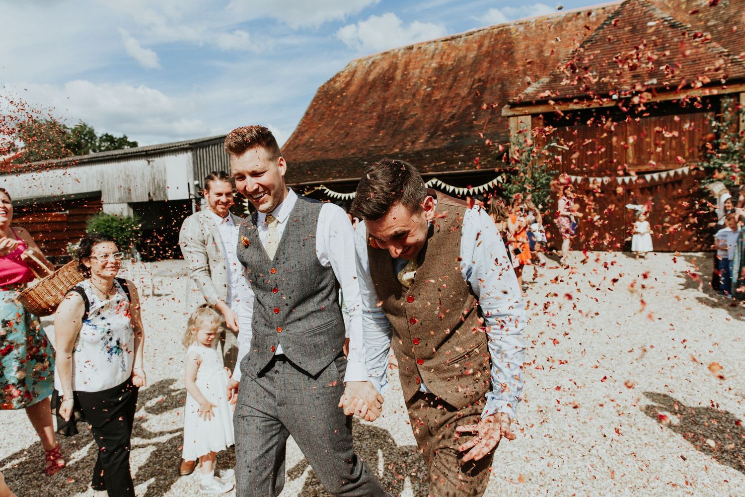 Stockbridge Farm Barn Wedding , Gay wedding , Dorset wedding photographer