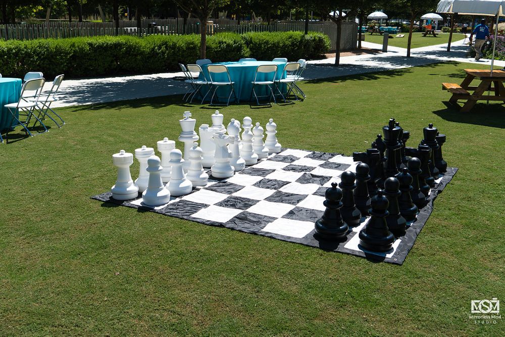 huge yard chess set kyde warren park corporate photography