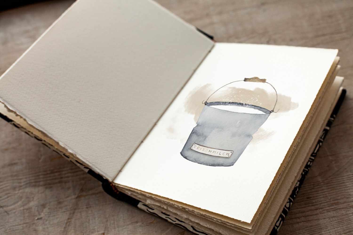 Milk watercolor