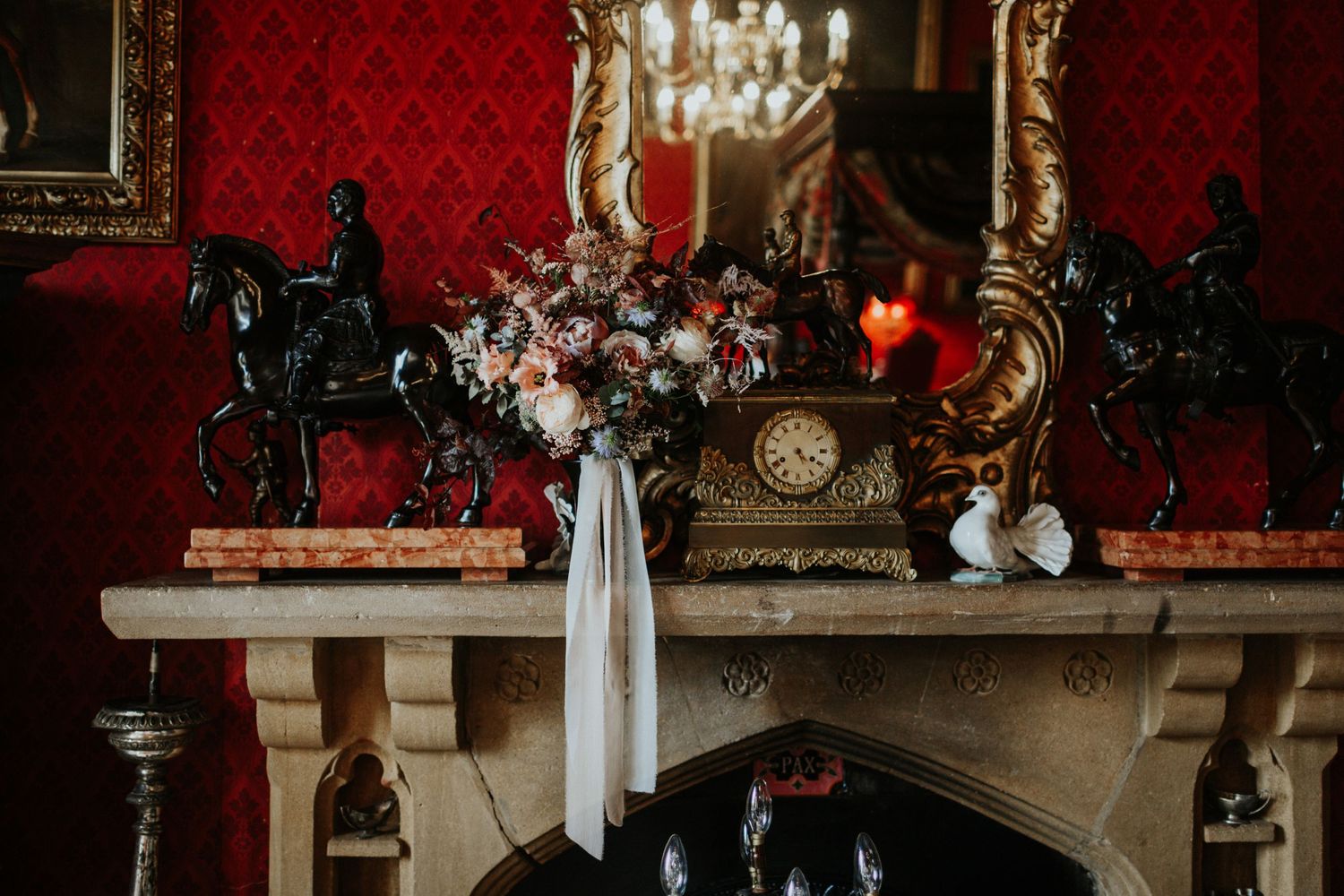 artistic , romantic wedding floral