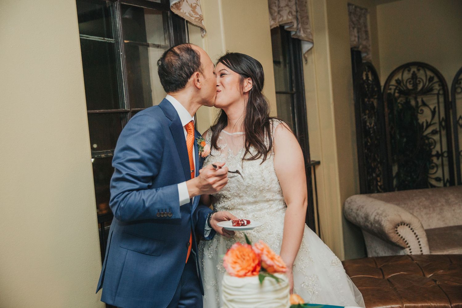 cake cutting kiss redondo beach historic library